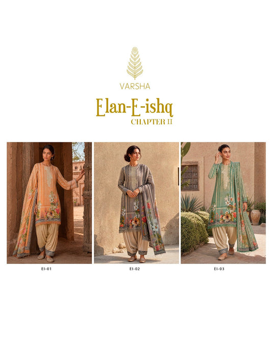 Elan E Ishq Chapter 2 Varshaa Viscose Muslin Pant Style Suits Manufacturer