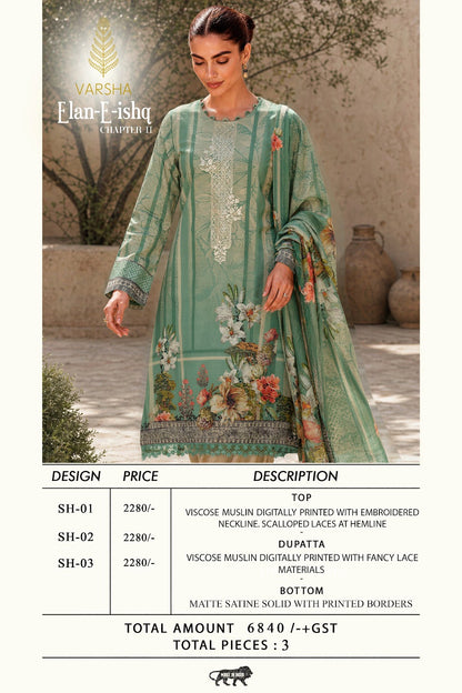 Elan E Ishq Chapter 2 Varshaa Viscose Muslin Pant Style Suits Manufacturer