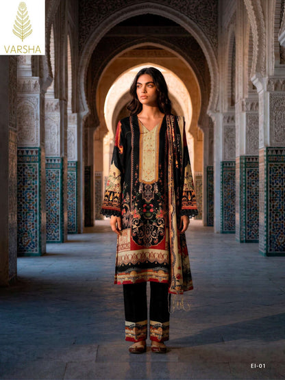 Elan E Ishq Chapter 3 Varshaa Viscose Muslin Pakistani Salwar Suits Wholesaler
