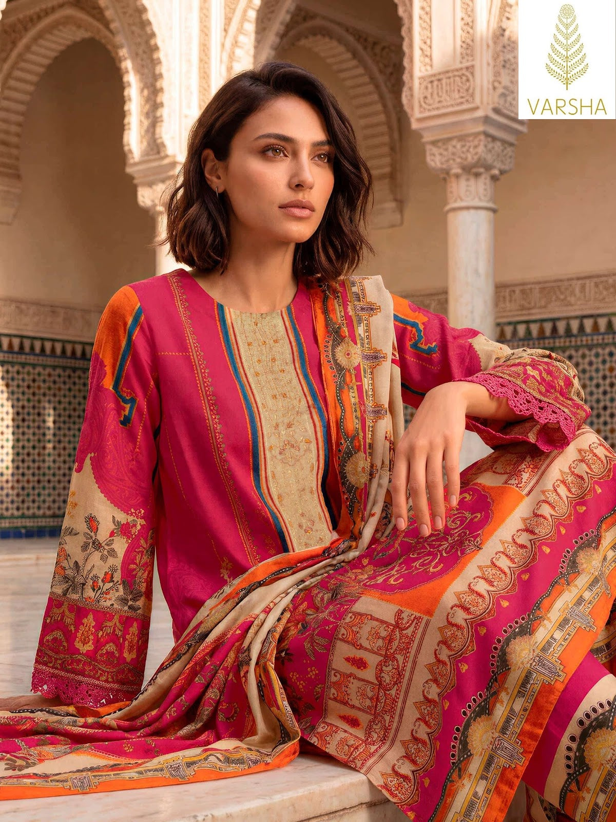 Elan E Ishq Chapter 3 Varshaa Viscose Muslin Pakistani Salwar Suits Wholesaler
