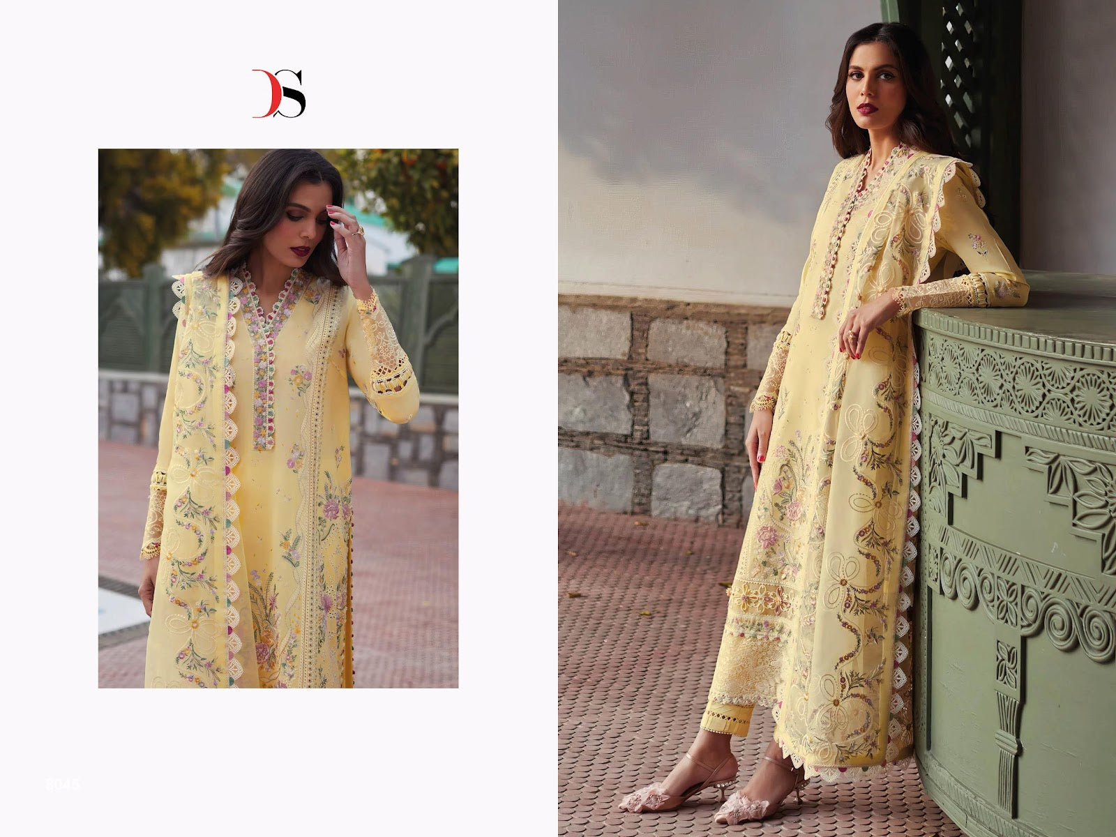 Elan Lawn 25 Super Nx Deepsy Cotton Pakistani Patch Work Suits Wholesale Rate