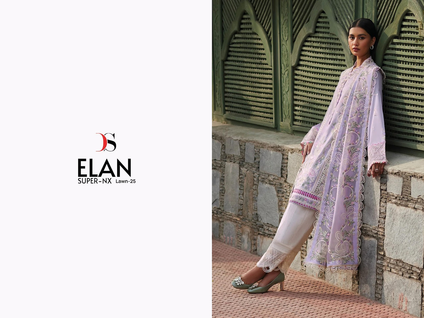 Elan Lawn 25 Super Nx Deepsy Cotton Pakistani Patch Work Suits Wholesale Rate