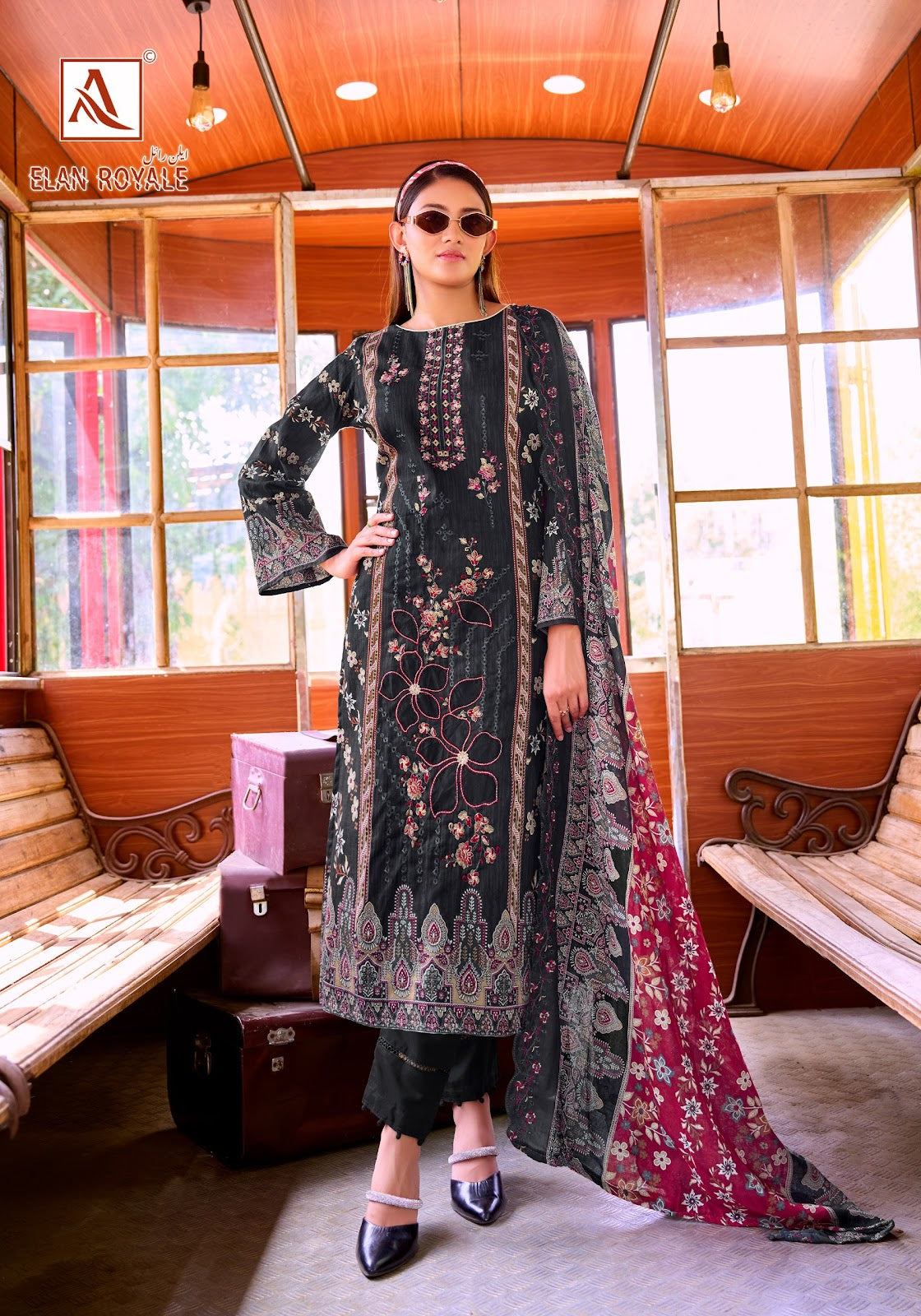 Elan Royale Alok Cambric Cotton Karachi Salwar Suits Exporter India