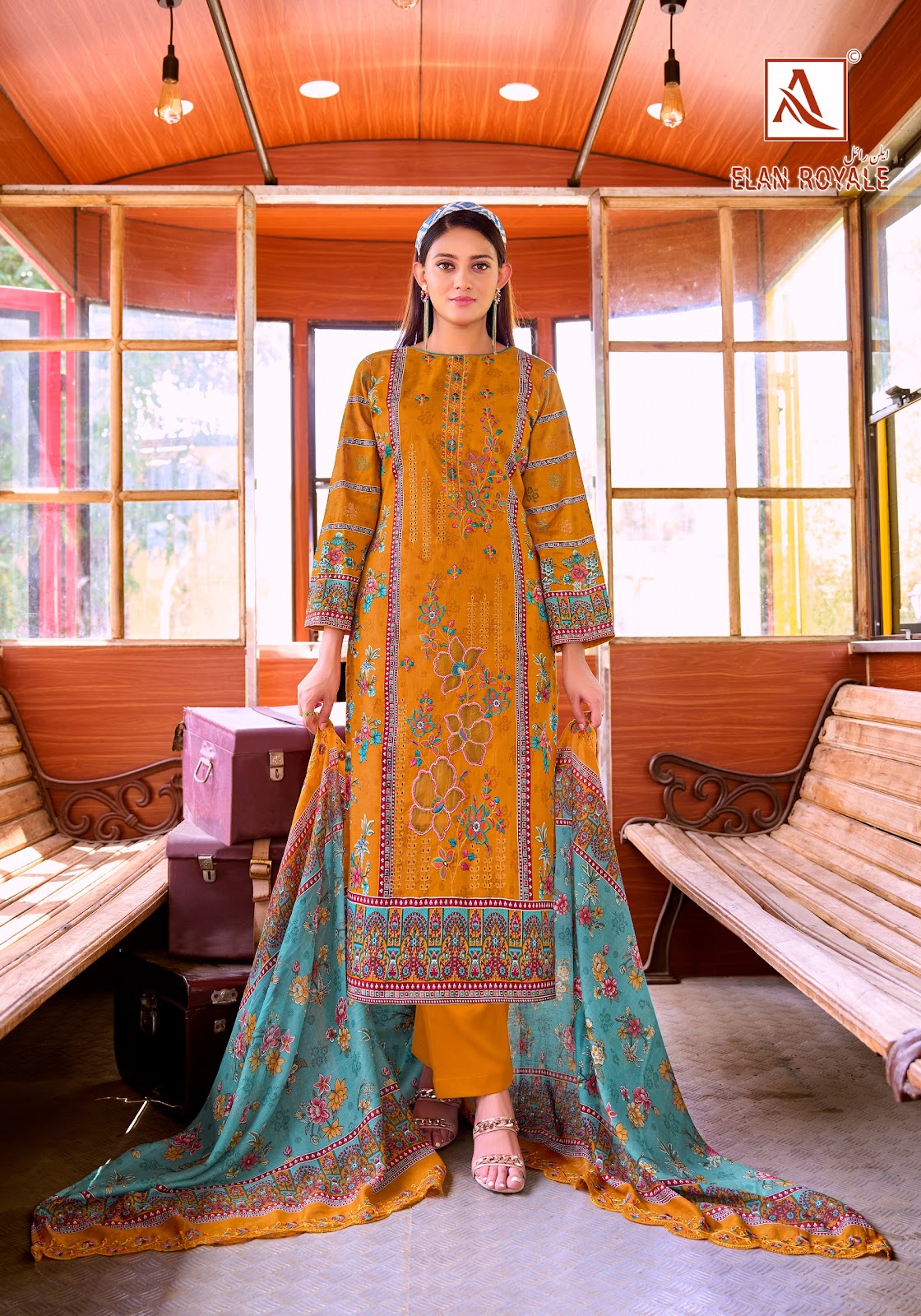 Elan Royale Alok Cambric Cotton Karachi Salwar Suits Exporter India