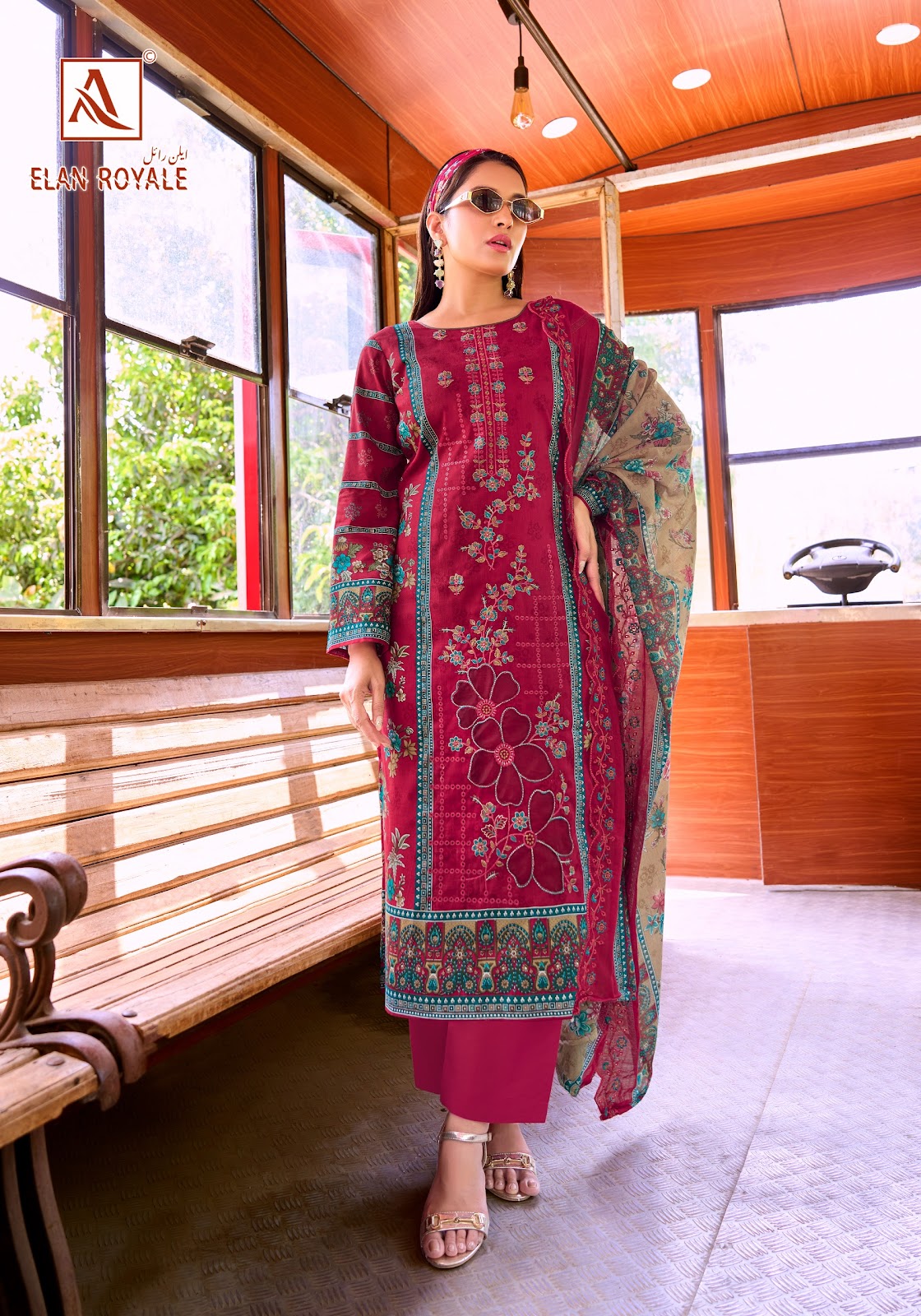 Elan Royale Alok Cambric Cotton Karachi Salwar Suits Exporter India