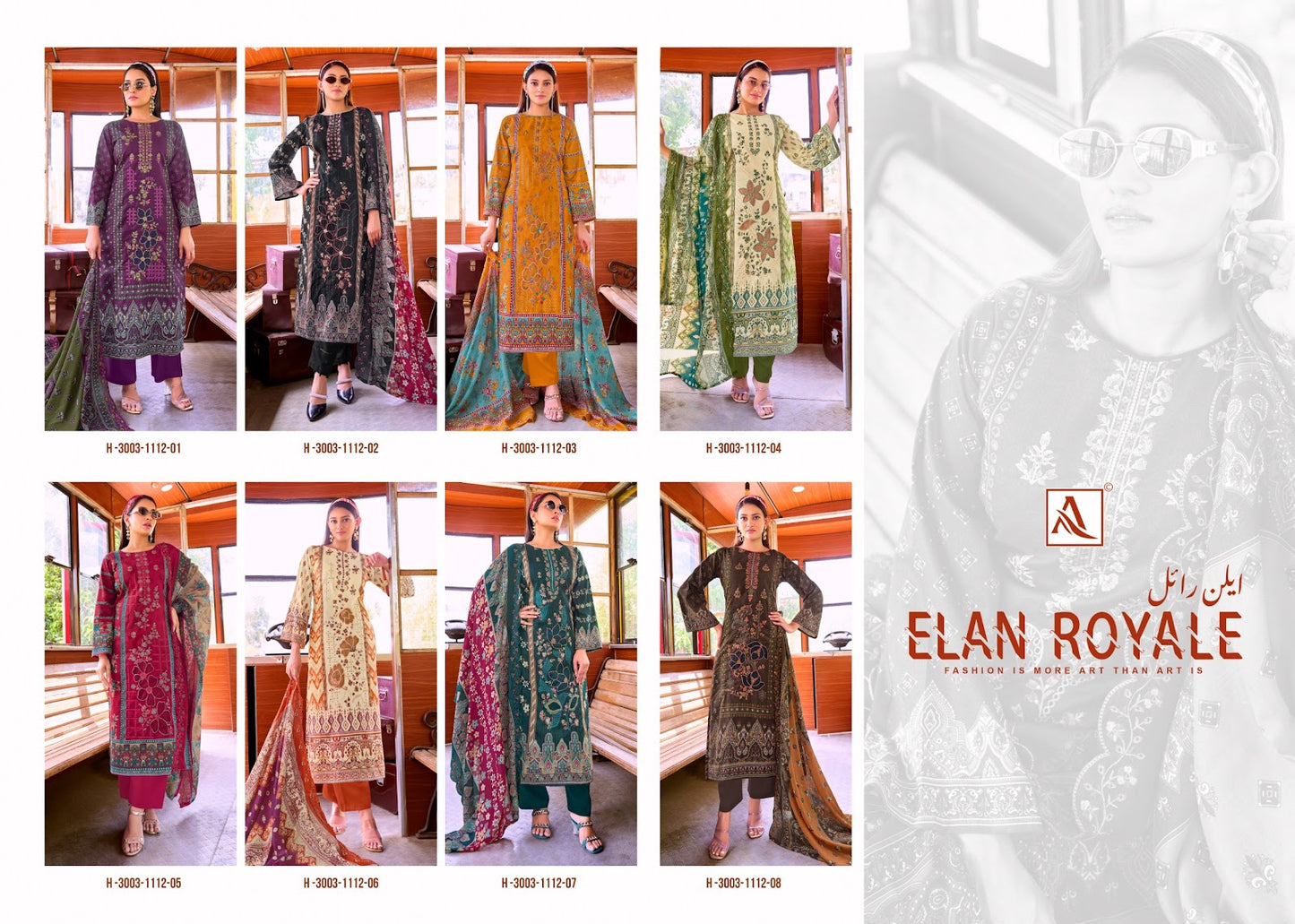 Elan Royale Alok Cambric Cotton Karachi Salwar Suits Exporter India