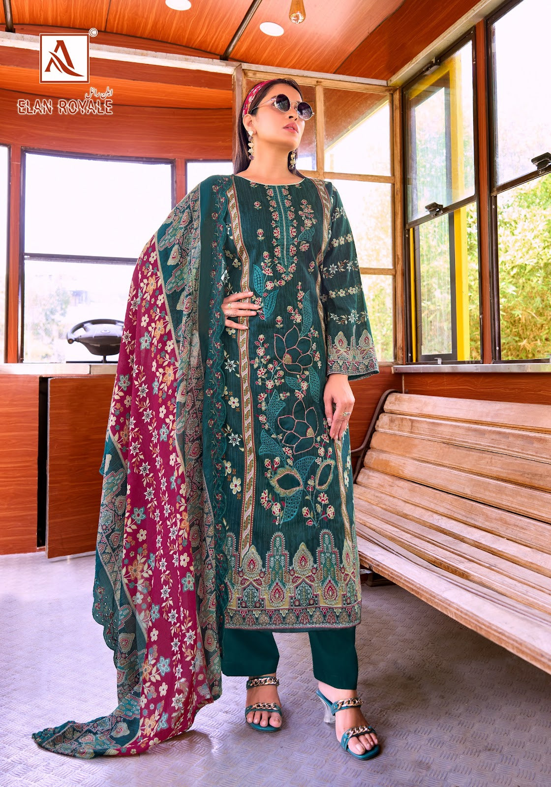 Elan Royale Alok Cambric Cotton Karachi Salwar Suits Exporter India