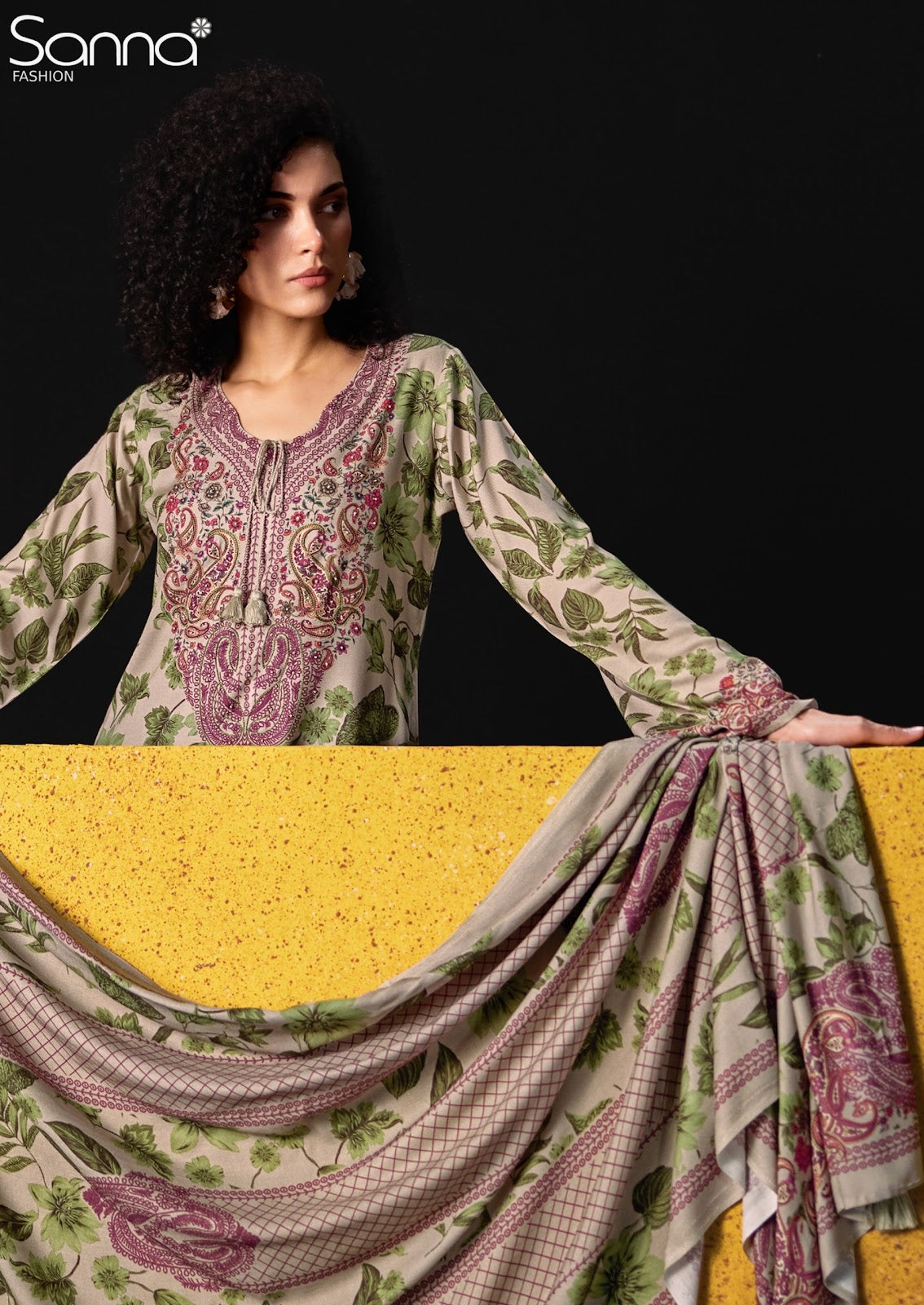 Elan Sanna Fashion Viscose Pashmina Suits Exporter Gujarat