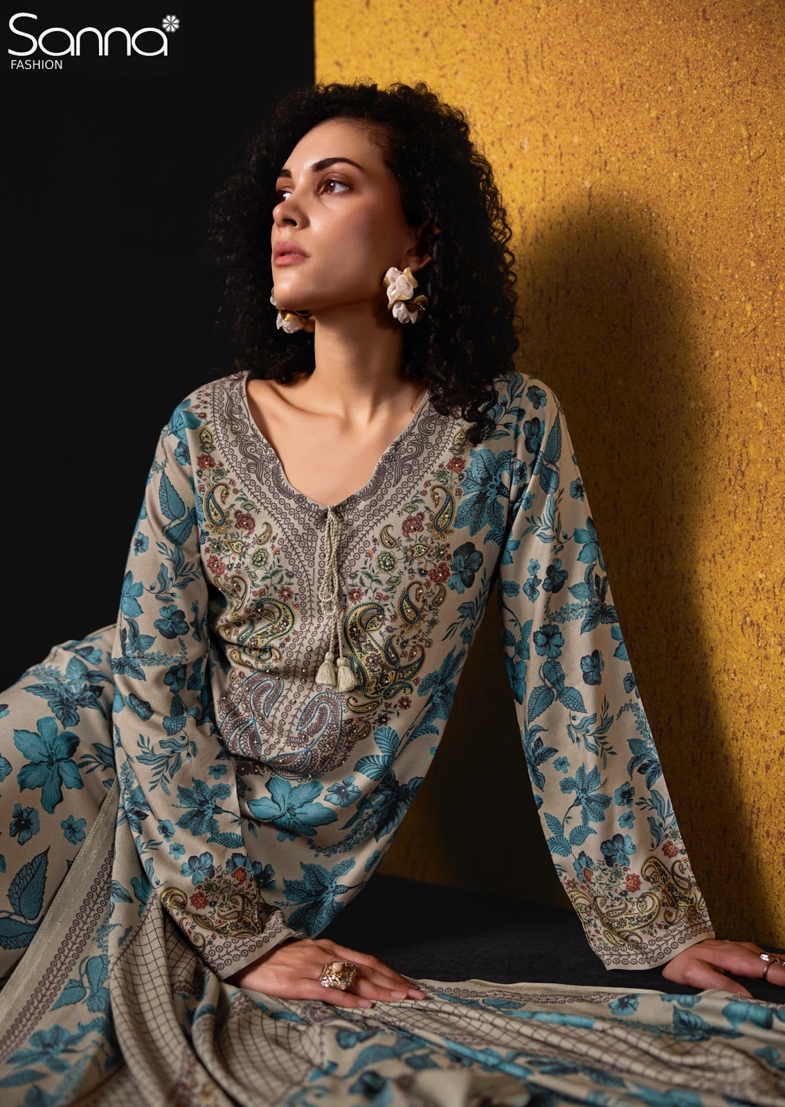 Elan Sanna Fashion Viscose Pashmina Suits Exporter Gujarat