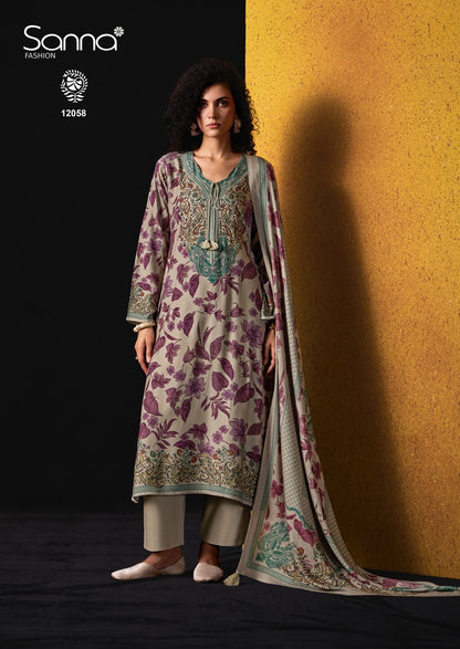Elan Sanna Fashion Viscose Pashmina Suits Exporter Gujarat