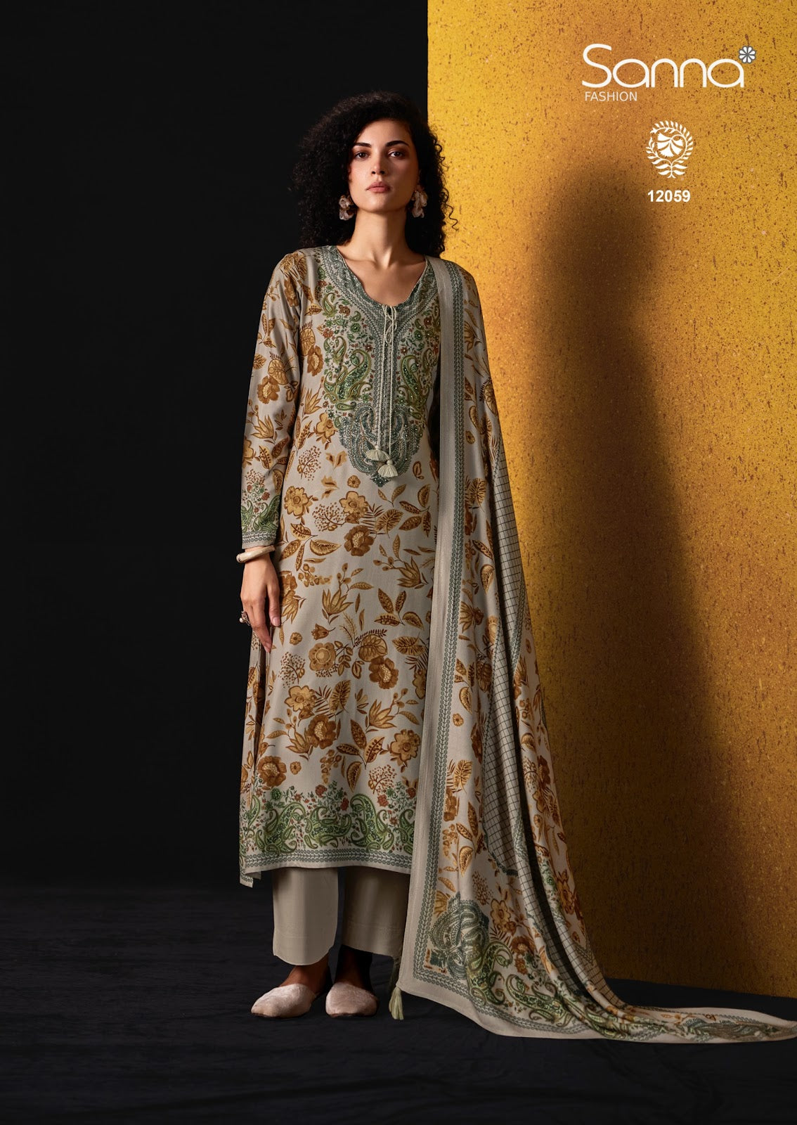 Elan Sanna Fashion Viscose Pashmina Suits Exporter Gujarat
