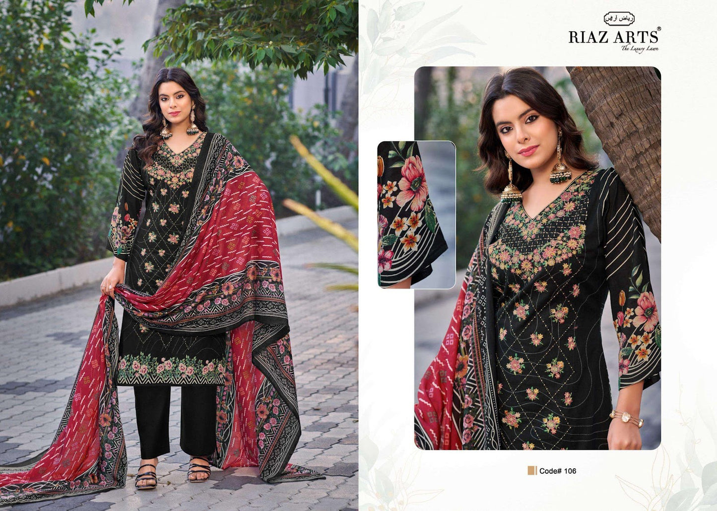 Elan Vol 2 Riaz Art Lawn Cotton Karachi Salwar Suits Wholesale Price