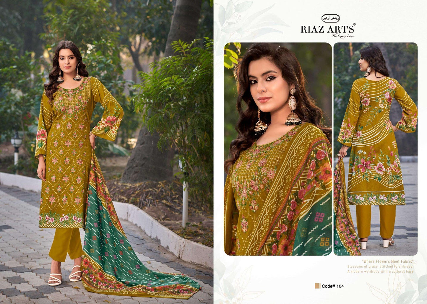 Elan Vol 2 Riaz Art Lawn Cotton Karachi Salwar Suits Wholesale Price