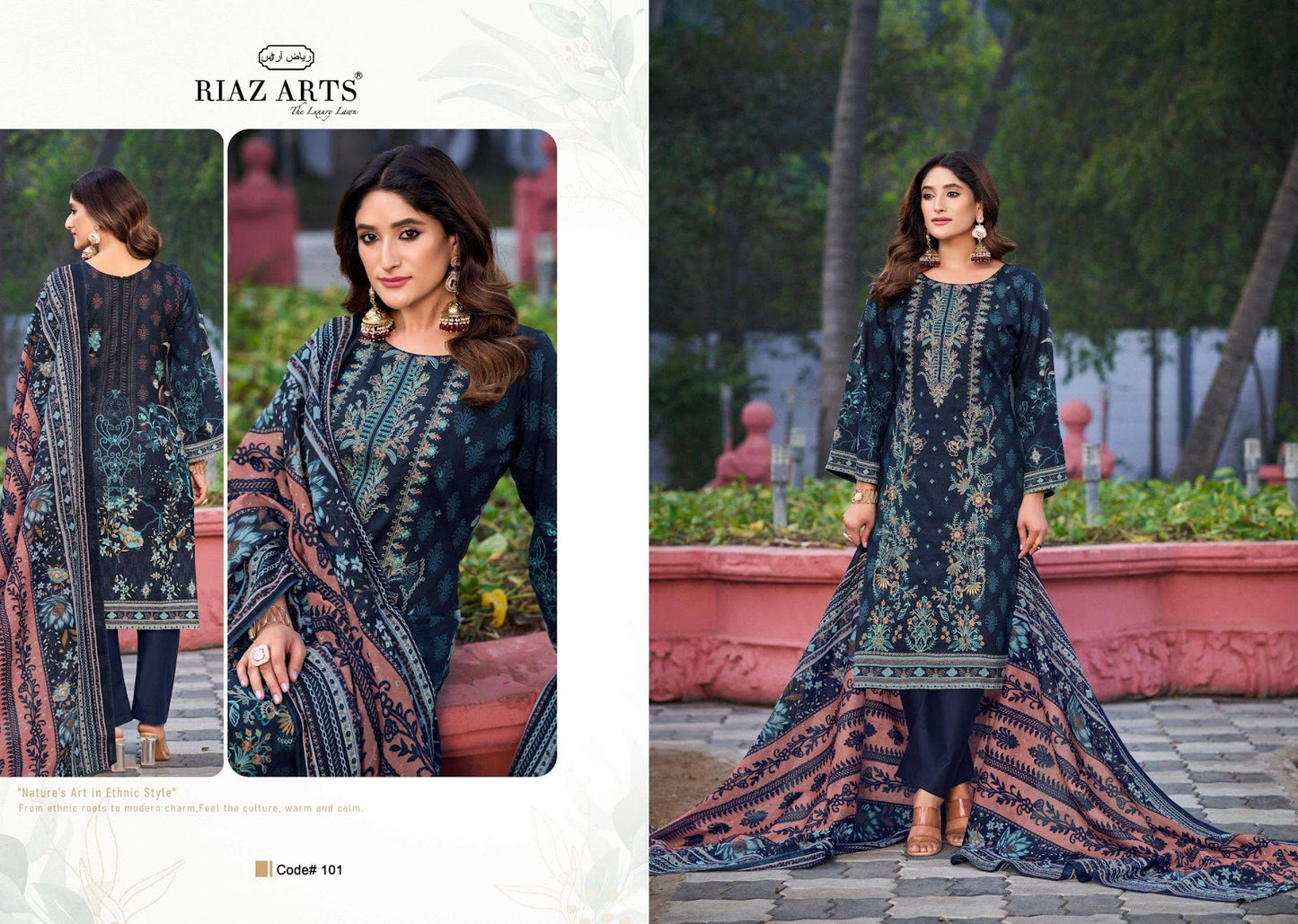 Elan Vol 2 Riaz Art Lawn Cotton Karachi Salwar Suits Wholesale Price