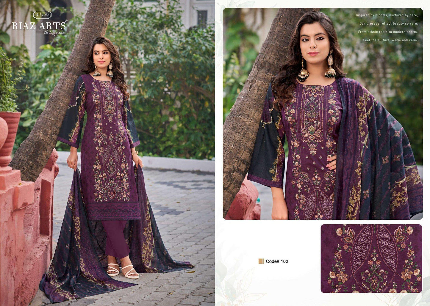 Elan Vol 2 Riaz Art Lawn Cotton Karachi Salwar Suits Wholesale Price