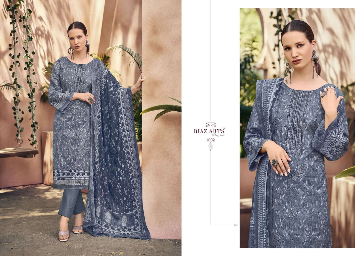 Elan Vol 3 Riaz Art Lawn Cotton Karachi Salwar Suits Wholesale Rate