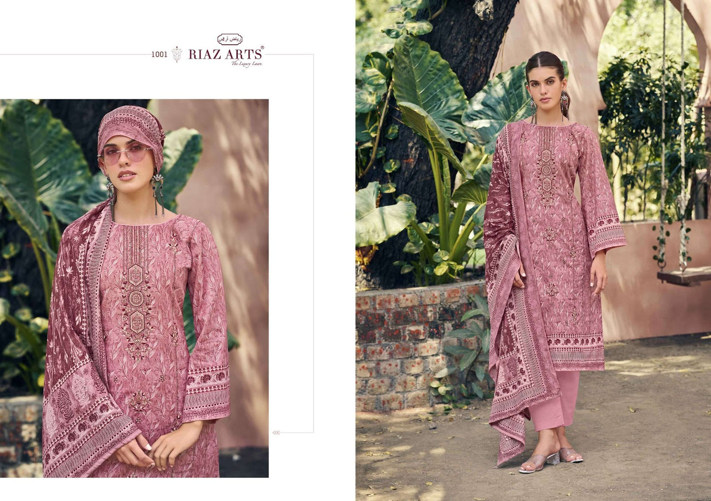 Elan Vol 3 Riaz Art Lawn Cotton Karachi Salwar Suits Wholesale Rate