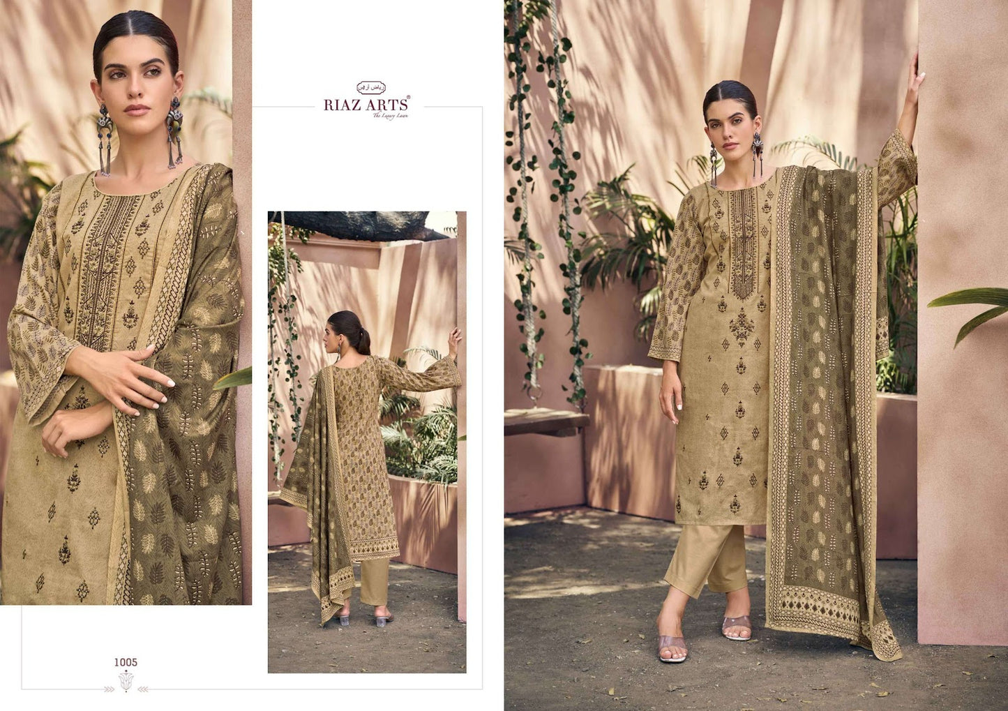 Elan Vol 3 Riaz Art Lawn Cotton Karachi Salwar Suits Wholesale Rate