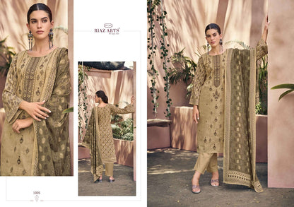 Elan Vol 3 Riaz Art Lawn Cotton Karachi Salwar Suits Wholesale Rate