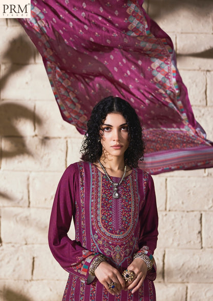 Elara Prm Trendz Viscose Pashmina Suits Supplier Gujarat