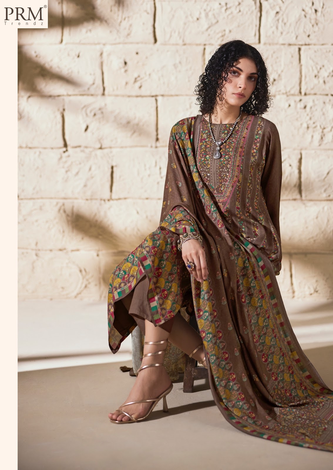 Elara Prm Trendz Viscose Pashmina Suits Supplier Gujarat