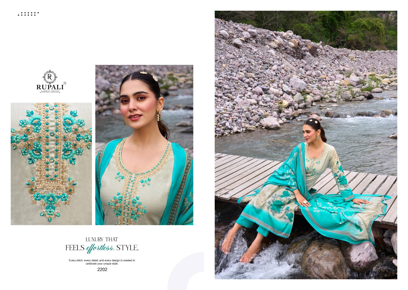 Elaria Rupali Jam Satin Pant Style Suits Exporter