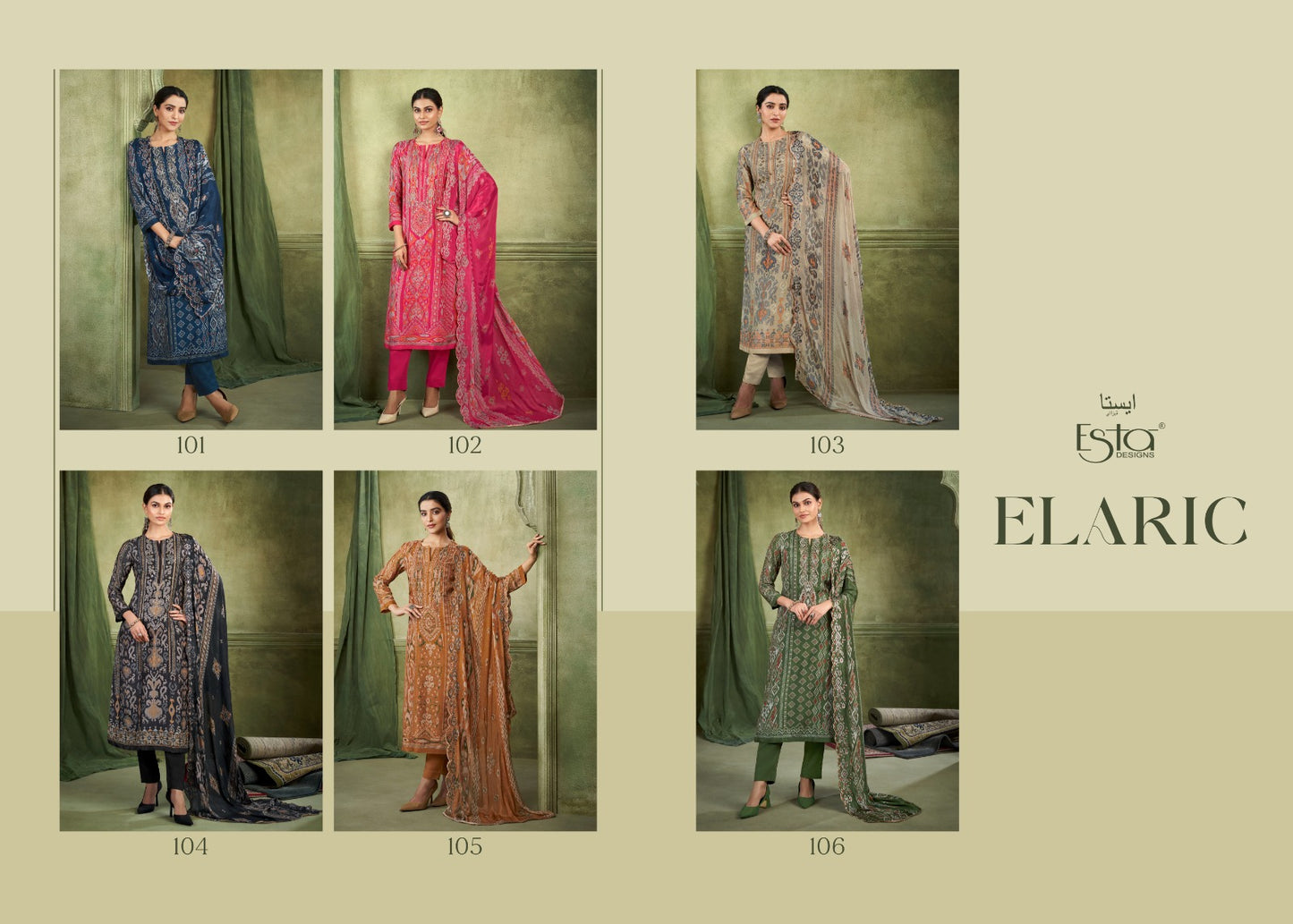 Elaric Esta Sahiba Muslin Silk Pant Style Suits Supplier Ahmedabad