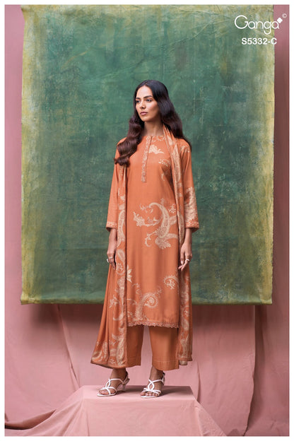 Elarya S5332 Ganga Wool Pashmina Suits Manufacturer