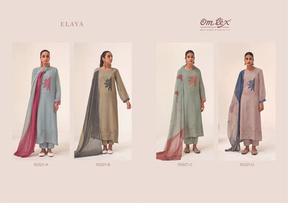 Elaya Omtex Chanderi Plazzo Style Suits Wholesale Price