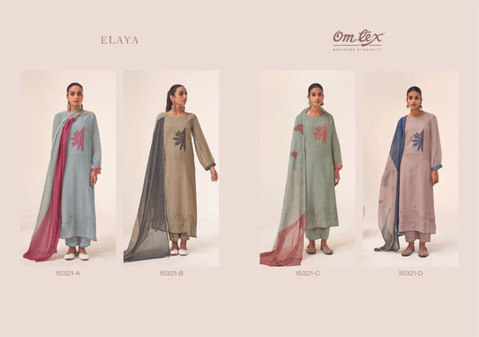 Elaya Omtex Chanderi Plazzo Style Suits Wholesale Price