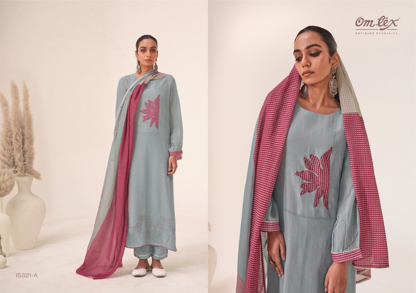 Elaya Omtex Chanderi Plazzo Style Suits Wholesale Price