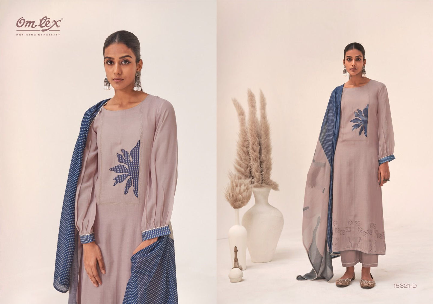 Elaya Omtex Chanderi Plazzo Style Suits Wholesale Price