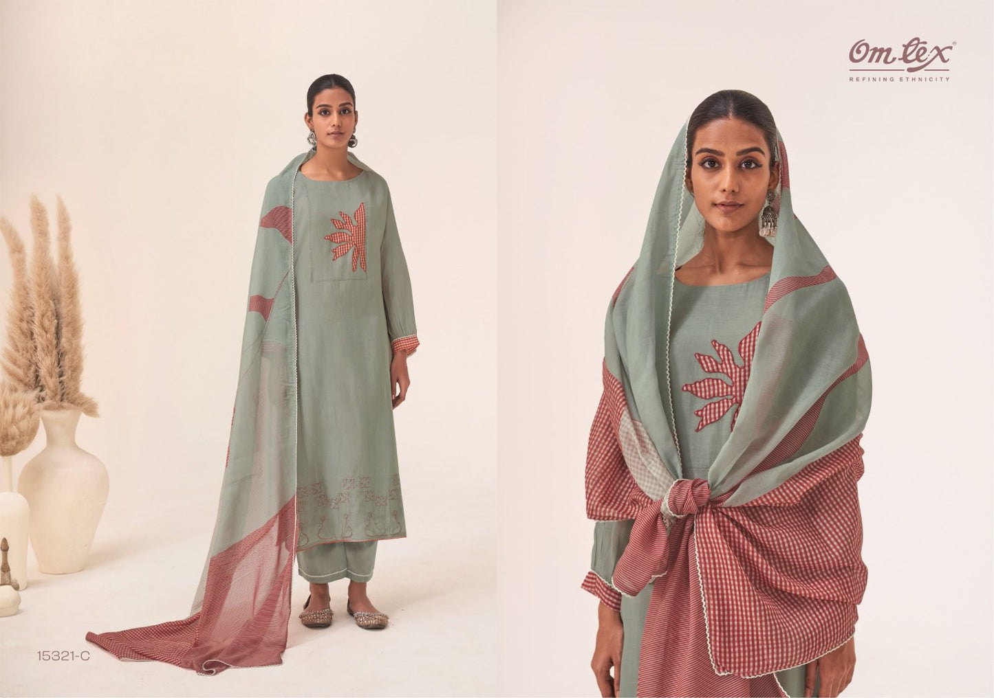 Elaya Omtex Chanderi Plazzo Style Suits Wholesale Price