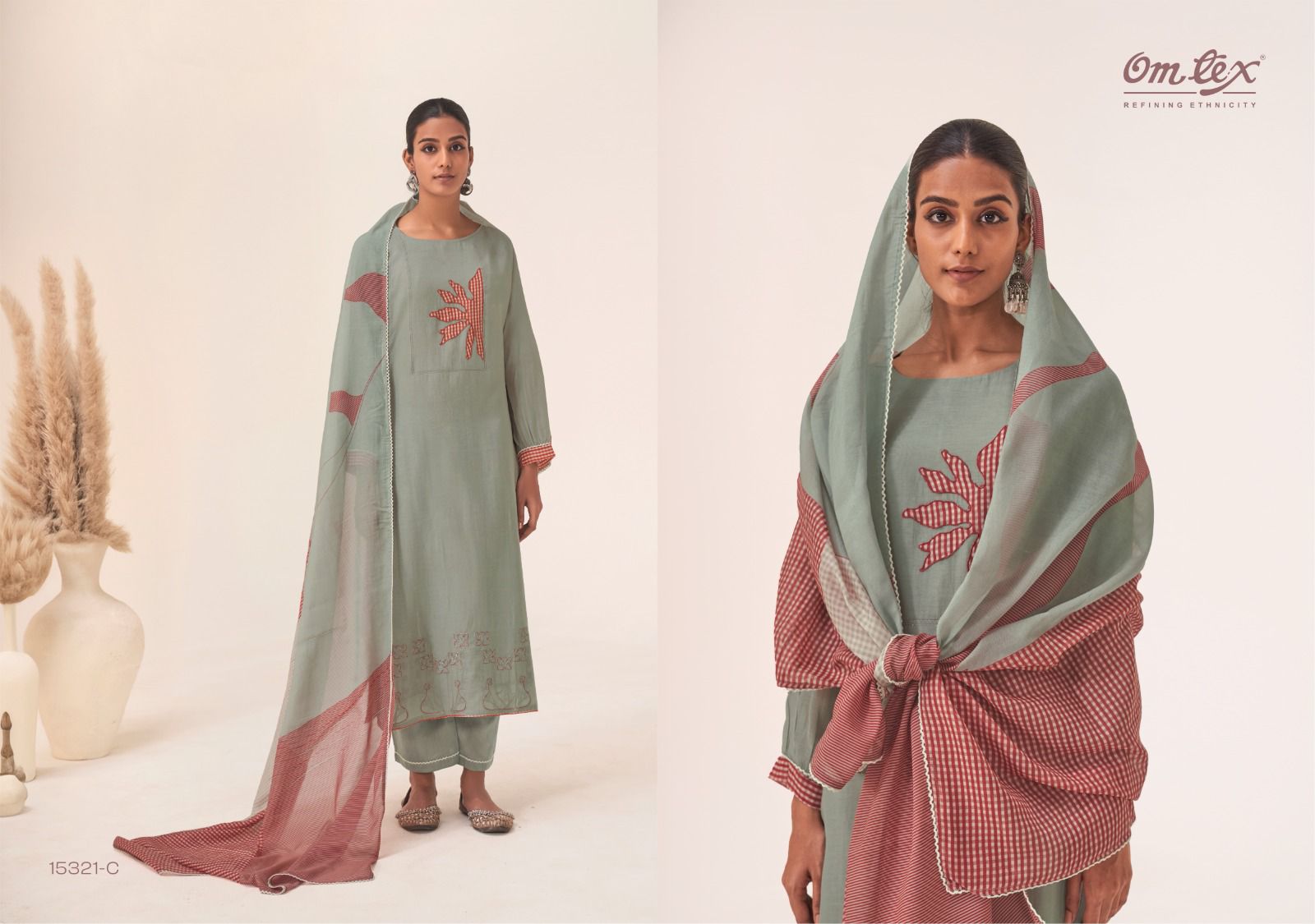 Elaya Omtex Chanderi Plazzo Style Suits Wholesale Price