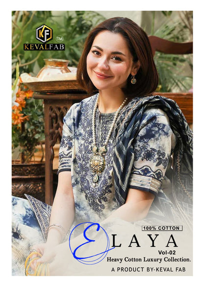 Elaya Vol 2 Heavy Cotton Luxury Collection Keval Fab Karachi Salwar Suits Supplier