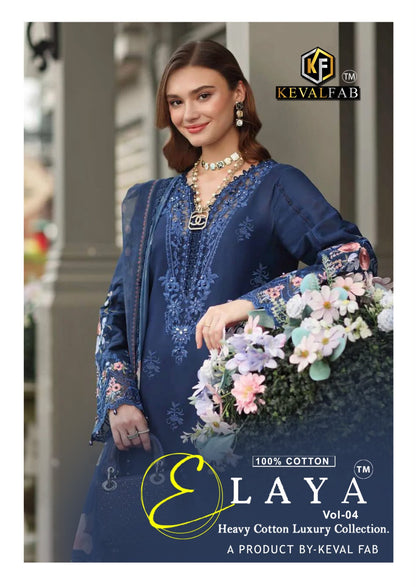 Elaya Vol 4 Keval Fab Lawn Cotton Karachi Salwar Suits Manufacturer