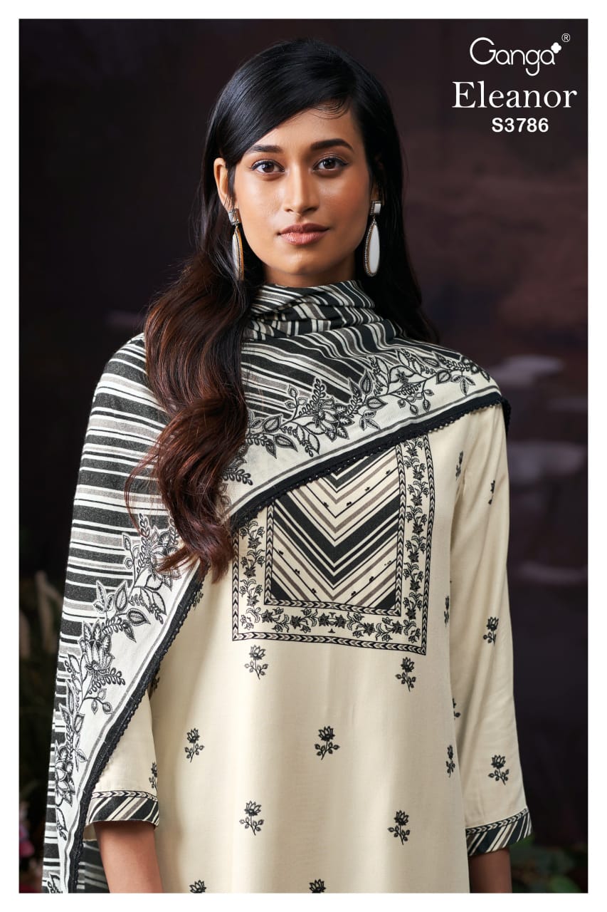 Eleanor 3786 Ganga Wool Pashmina Suits Wholesaler India