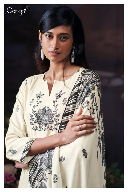 Eleanor 3786 Ganga Wool Pashmina Suits Wholesaler India