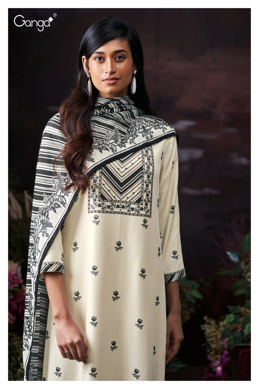Eleanor 3786 Ganga Wool Pashmina Suits Wholesaler India