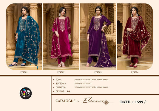 Eleanor Four Dots Viscose Velvet Suits Manufacturer Ahmedabad