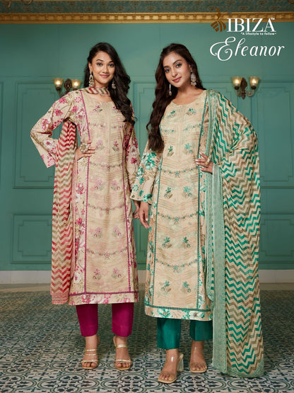 Eleanor Ibiza Pure Lawn Pant Style Suits Supplier Ahmedabad
