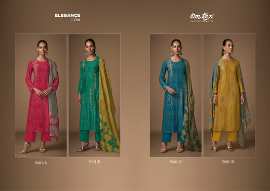 Elegance Era Omtex Daisy Silk Pant Style Suits Manufacturer India