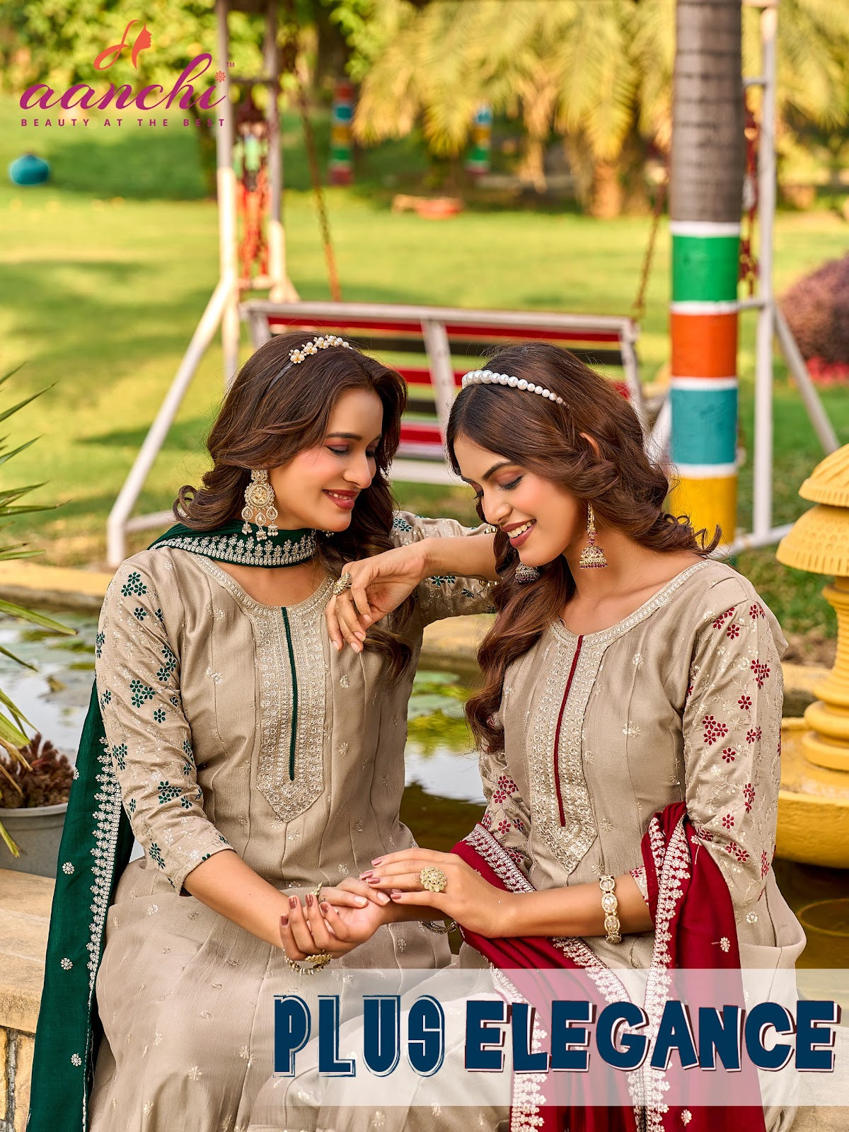 Elegance Plus Aanchi Vichitra Silk Readymade Anarkali Suits Supplier India