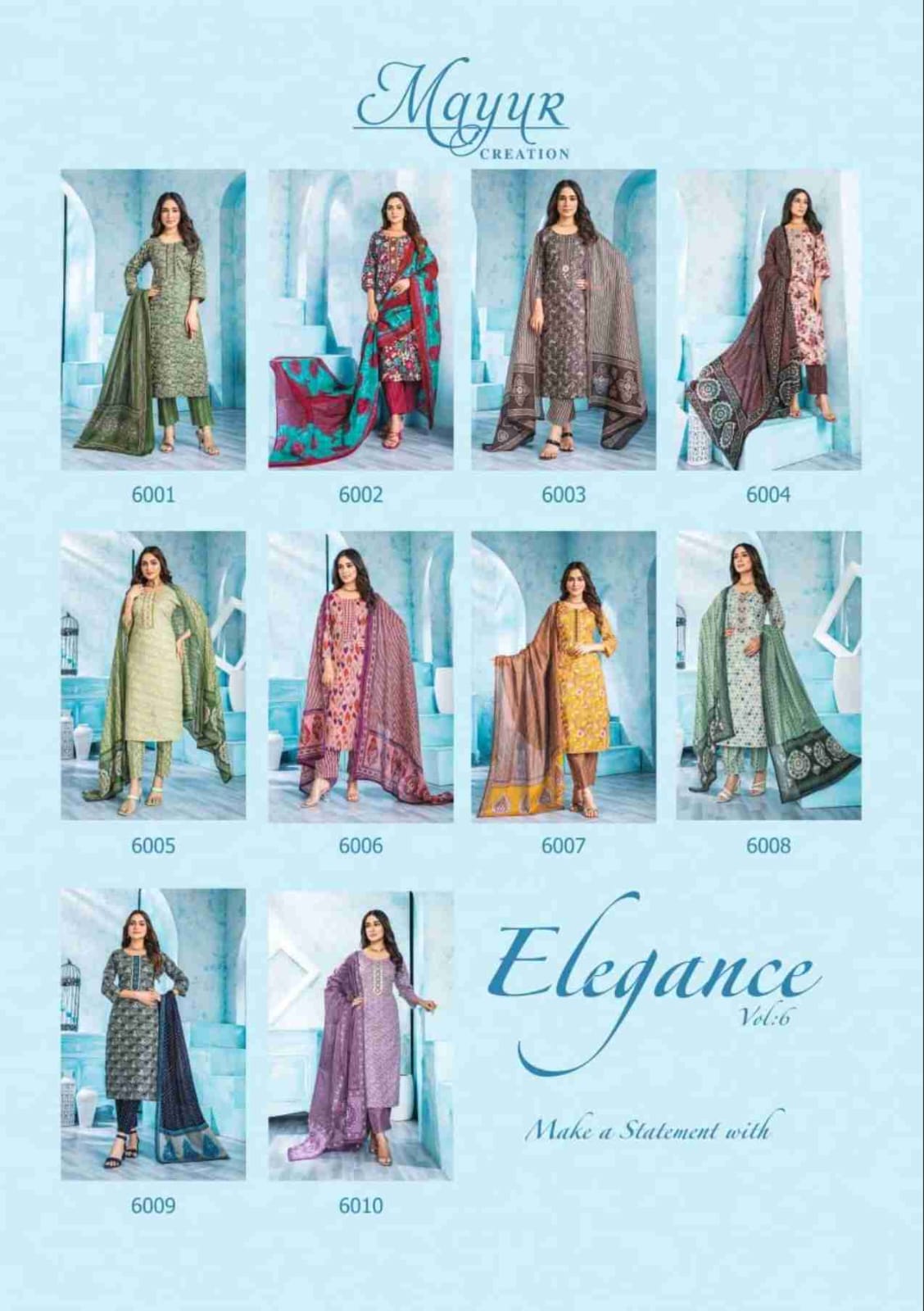 Elegance Vol 6 Mayur Creation Cotton Readymade Pant Style Suits Manufacturer Gujarat