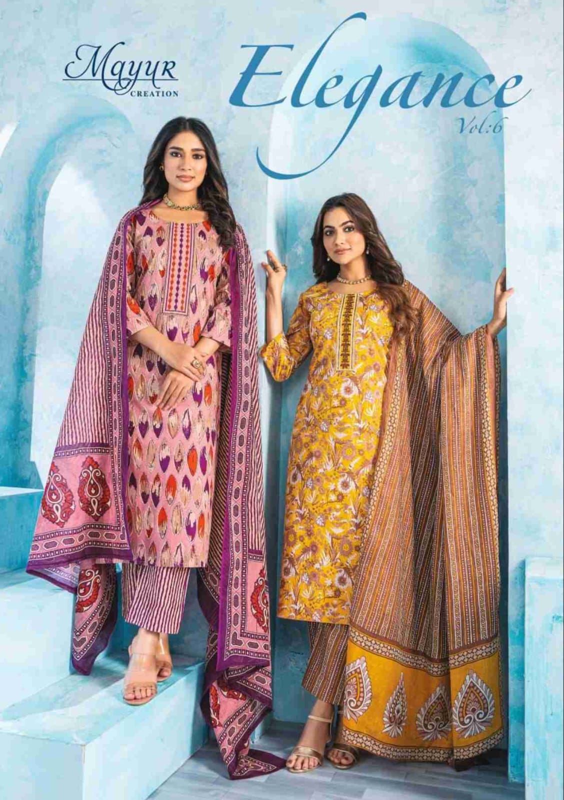 Elegance Vol 6 Mayur Creation Cotton Readymade Pant Style Suits Manufacturer Gujarat