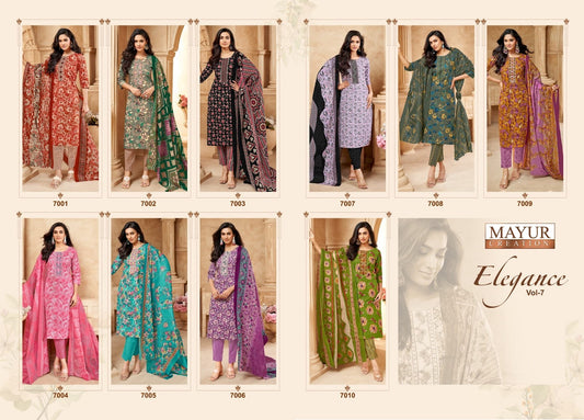 Elegance Vol 7 Mayur Creation Cotton Dress Material Manufacturer India