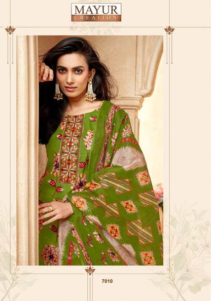 Elegance Vol 7 Mayur Creation Cotton Dress Material Manufacturer India