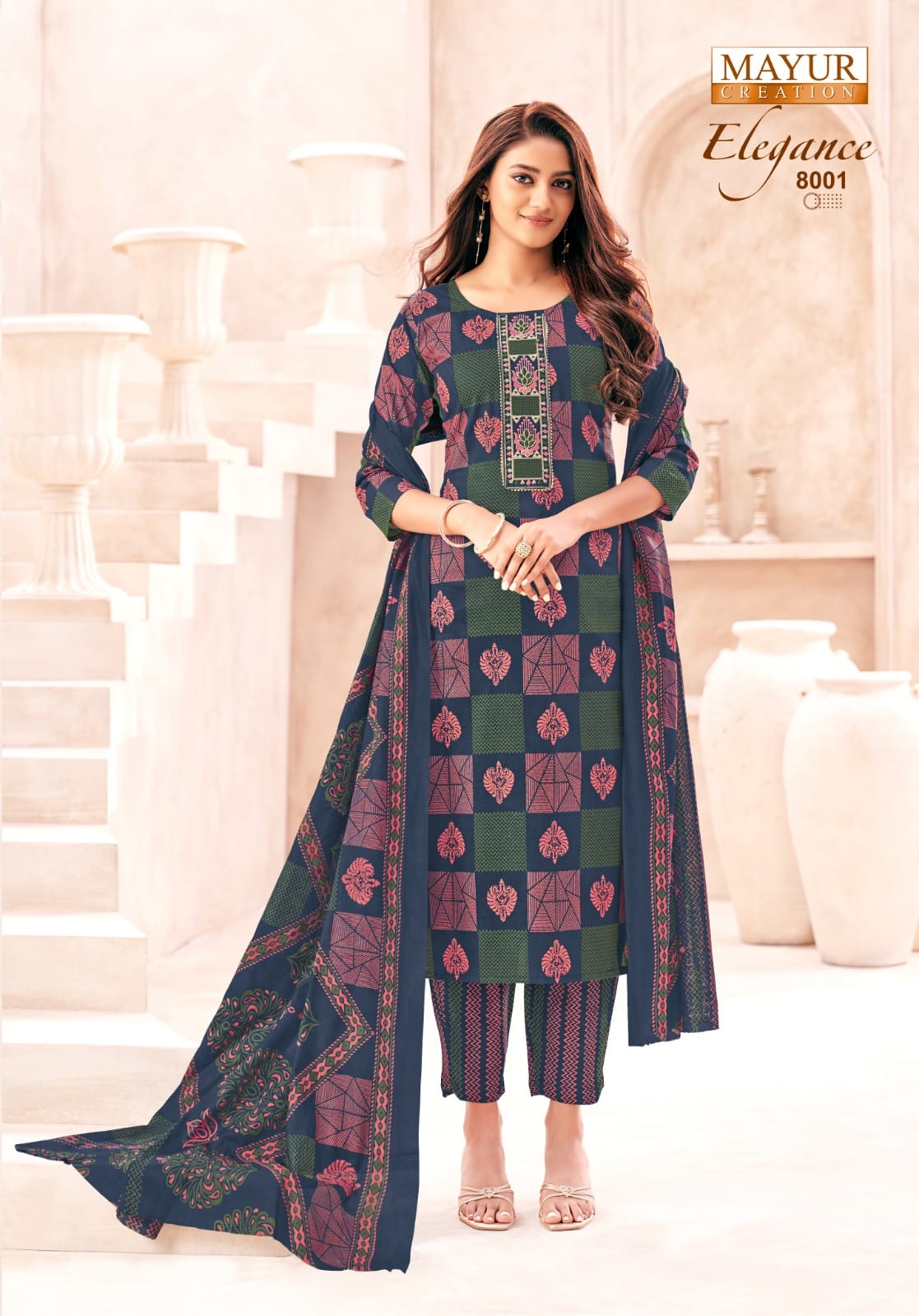 Elegance Vol 8 Mayur Creation Readymade Cotton Pant Suits Wholesaler Ahmedabad