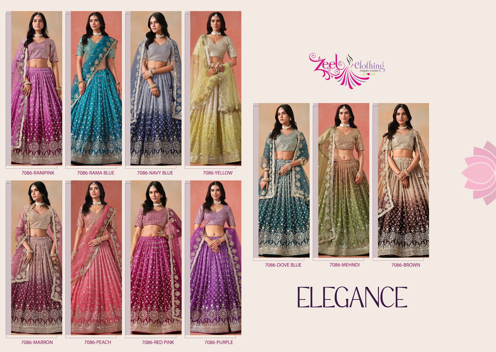 Elegance Zeel Georgette Lehenga Choli Wholesale