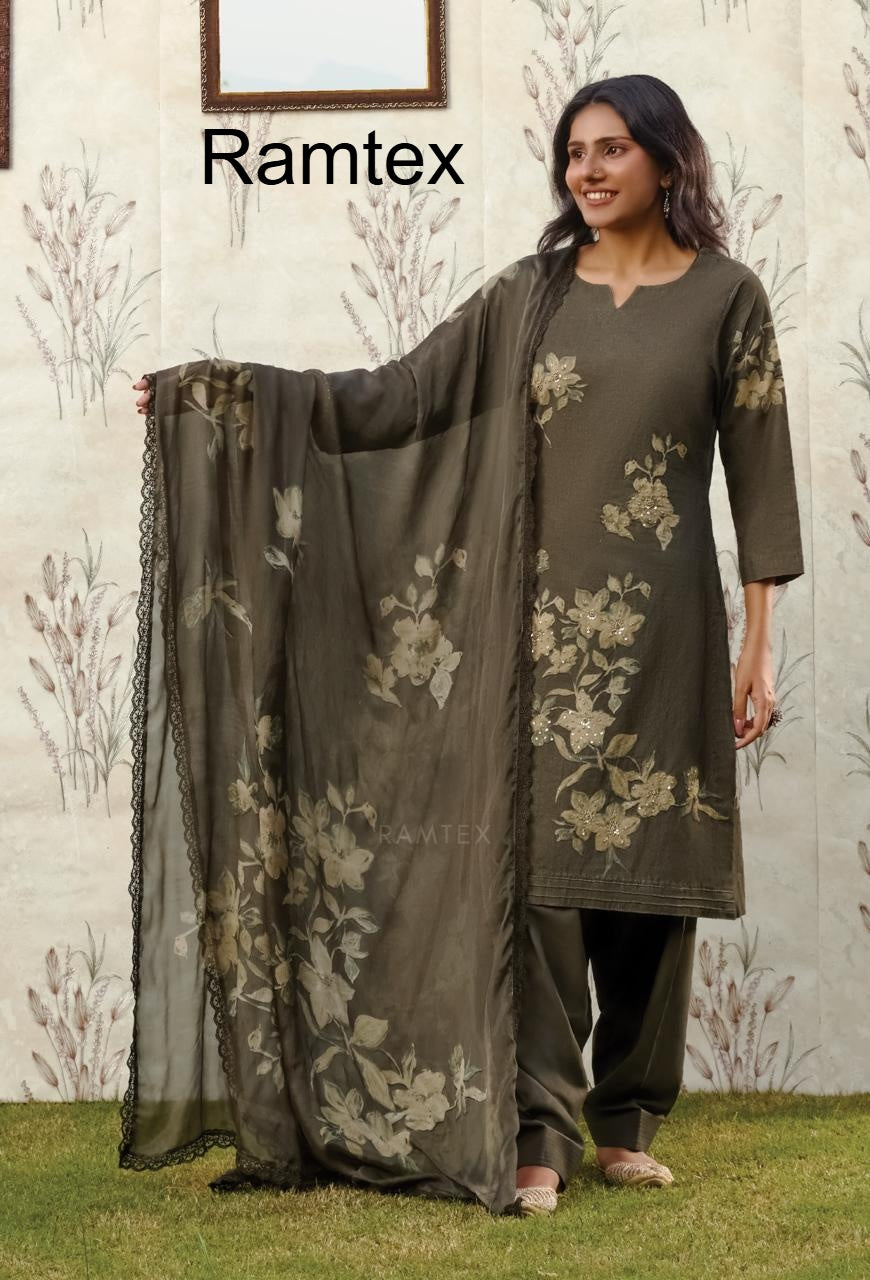 Elemantary Florals Ramtex Salwar Suits Supplier